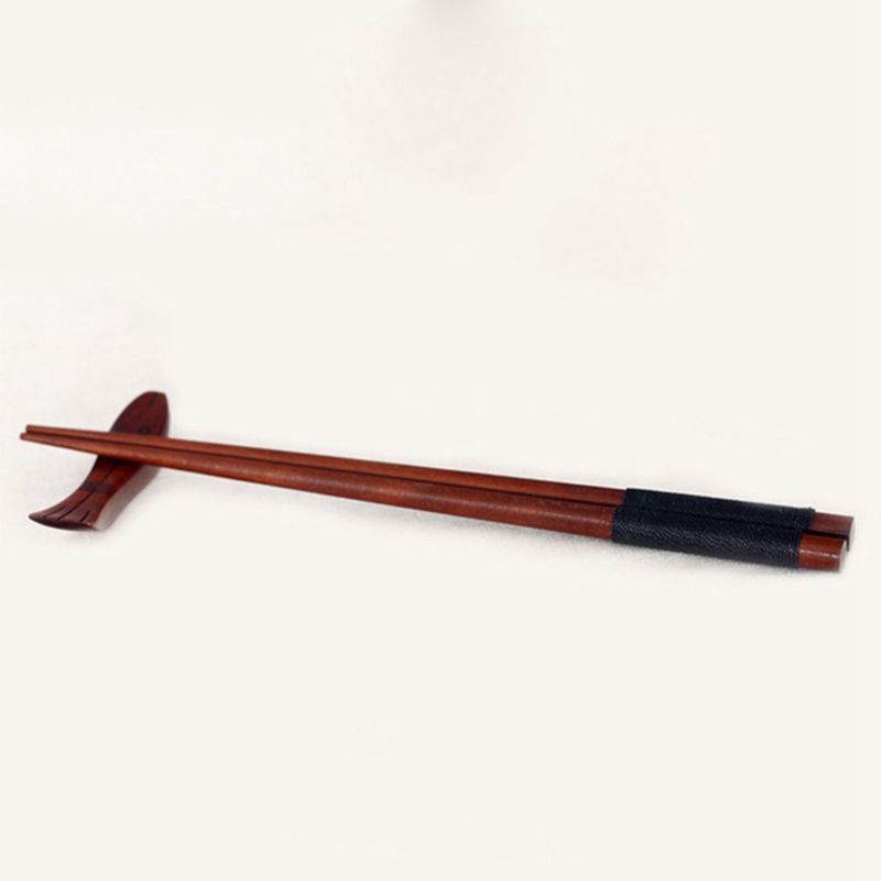 1 Đôi Đũa Gỗ Tự Nhiên Màu Đen Phong Cách Nhật Bản