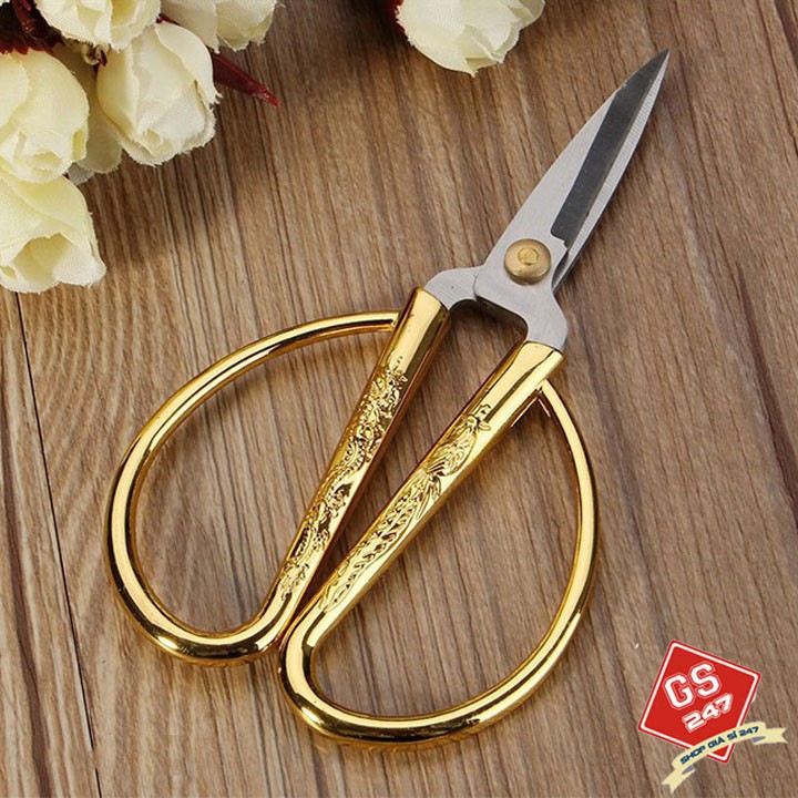 Kéo rồng vàng, sắc bén sang trọng (ảnh thật)