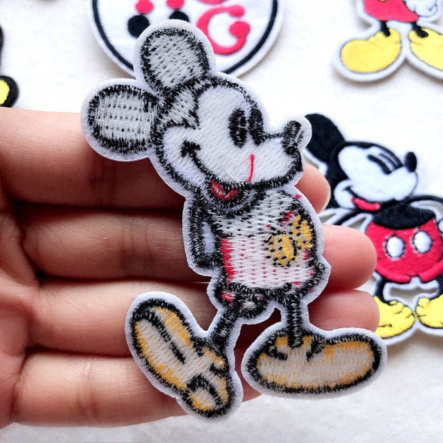 Sticker Ủi, Miếng Patch Ủi Dùng Trang Trí Quần Áo, Mũ Nón Hình Chuột Mickey