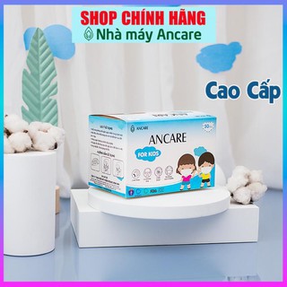 1 Hộp Khẩu Trang Trẻ Em, Khẩu Trang Kháng Khuẩn ANCARE Em Bé Dưới 10 Tuổi Nhiều Họa Tiết (50 Cái/Hộp)