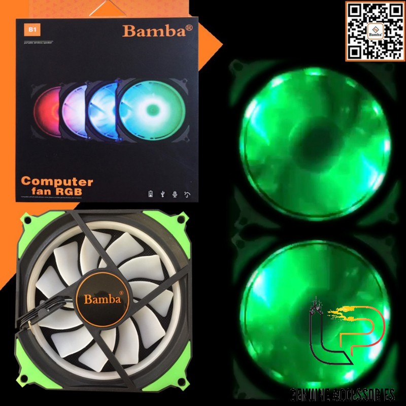 FAN CPU 12CM LED RGB BAMBA B1 - FAN CASE 12CM LED RGB BAMBA B1 - QUẠT TẢN NHIỆT CPU BAMBA B1