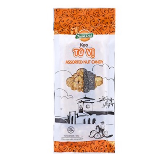 Kẹo tứ vị Tuấn Đạt gói 100g