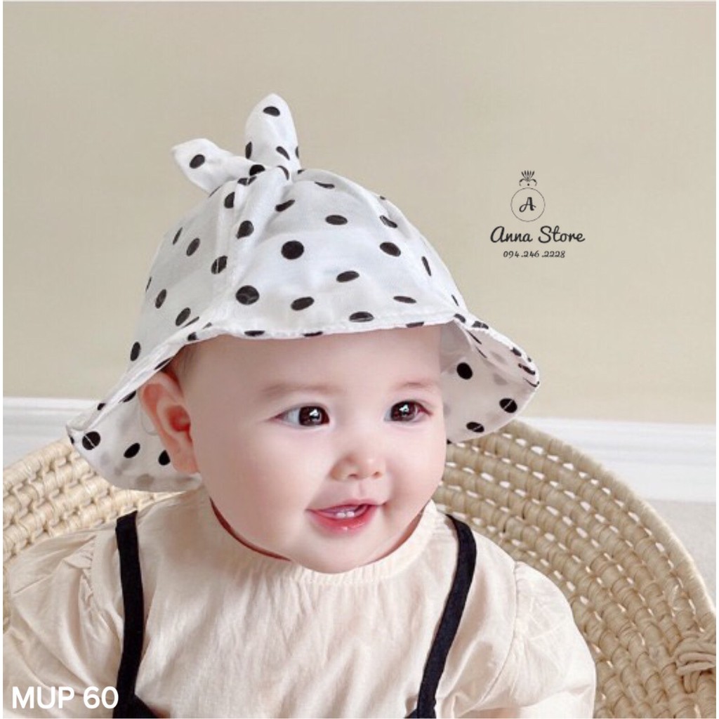 MUP 60 : Mũ vành cho bé 6-18m