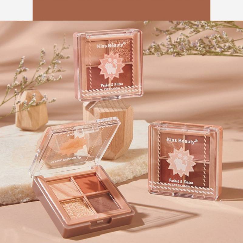 [Hàng mới về] Bảng phấn trang điểm mắt Kiss Beauty 4 màu sắc lì ánh ngọc trai lâu trôi chống thấm nước | BigBuy360 - bigbuy360.vn