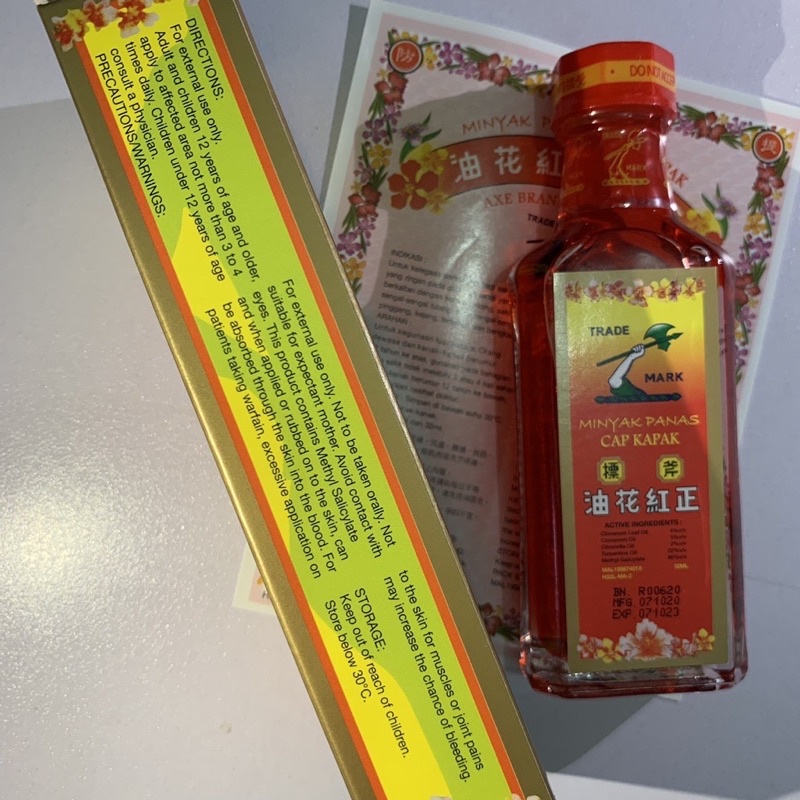 Dầu gió Hồng Hoa Hiệu cây búa Malaysia  32ml