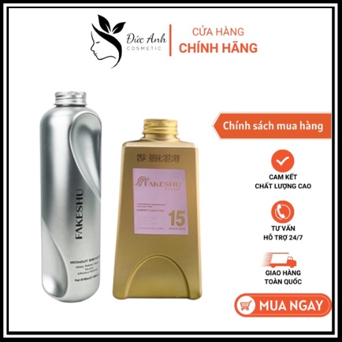 Dầu hấp FAKESHU mềm mượt vàng bạc 618ml phủ lụa tơ tằm