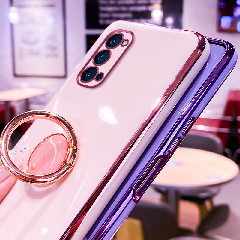 Ốp Điện Thoại Dẻo Có Giá Đỡ Dạng Nhẫn Cho Samsung Galaxy A12 A02 A02S A32 4G A32 5G A52 A72 A22 4G A22 5G M52