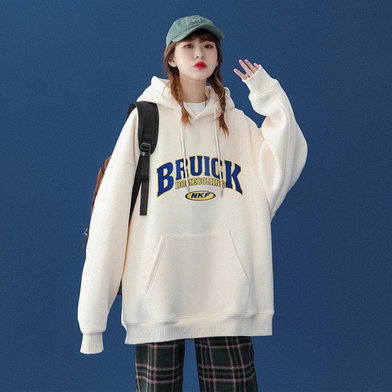 Áo hoodie nam nữ,in chữ BRUICK Áo sweater nỉ nam nữ from rộng Unisex chất nỉ ngoại siêu dày dặn C68 Shop H24 | BigBuy360 - bigbuy360.vn