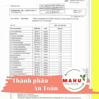 Thuốc nhuộm quần áo  (chỉ gói màu test)
