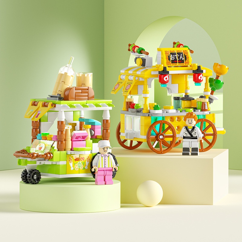 Bộ đồ chơi lắp ráp SLUBAN hình xe bán hàng mini dành cho trẻ em