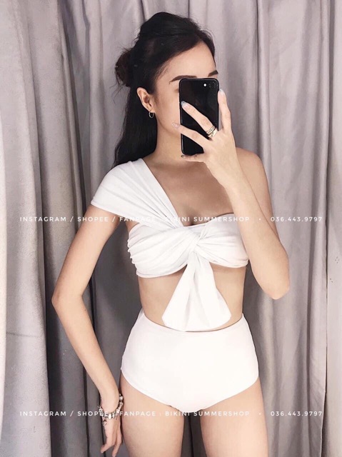 Set bikini lệch vai