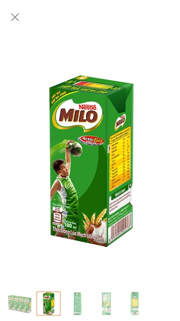 Vỉ sữa MiLo 180ml