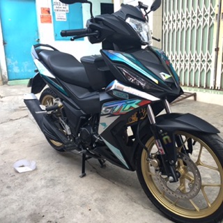 Tem winner 150 GTR xanh bạc crom