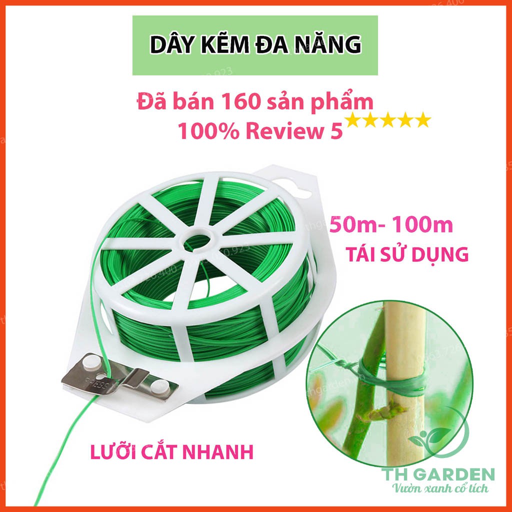 Dây Buộc Kẽm Bọc Nhựa PP - Đa Năng Dùng Buộc, Uốn Cành - Chống Oxi Hóa - Có Lưỡi Cắt Tự Động Tiện Lợi