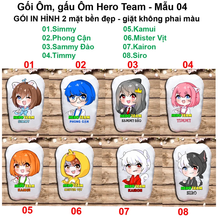 Gối Ôm- Gấu Bông Hero Team đẹp lung linh