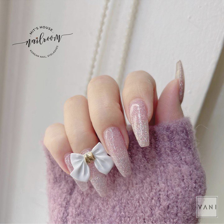 Charm nơ nail phụ kiện trang trí móng tay hình nơ nail