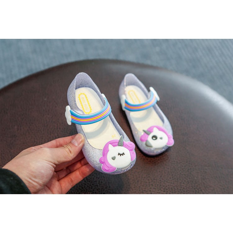 (Hot Sale)-Unicorn LED Flash Girl's Jelly Shoes