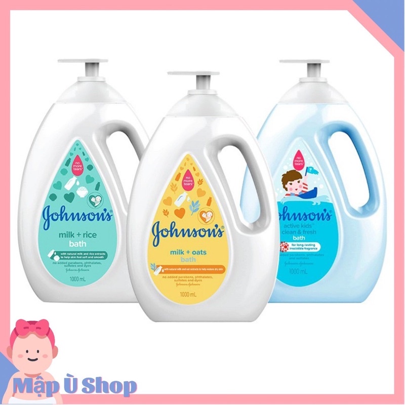Sữa tắm Johnson ’s Baby chứa sữa , gạo , yến mạch cho bé 500ml - 1000ml