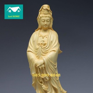 Tượng trang trí gỗ Hoàng Dương cao cấp, tượng phật phong thủy -M2 Phật Bà .
