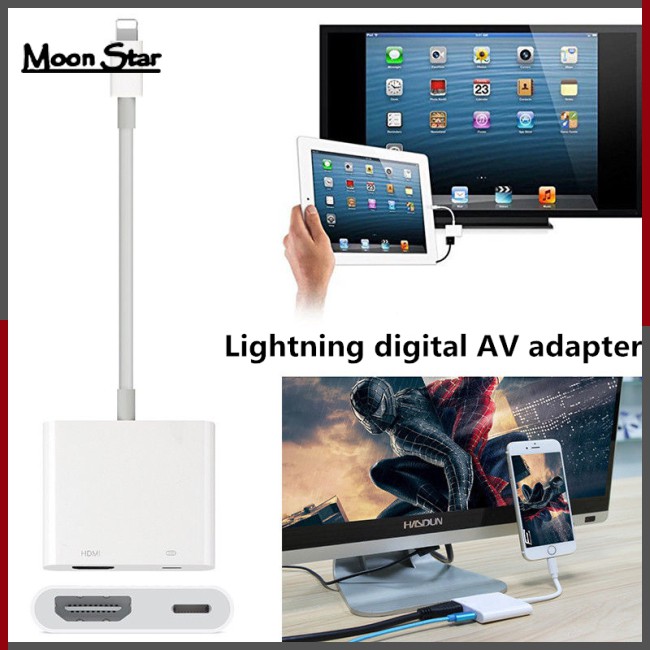 Cốc sạc chuyển đổi cổng lightning sang cổng AV TV HDMI có cổng sạc cho Apple