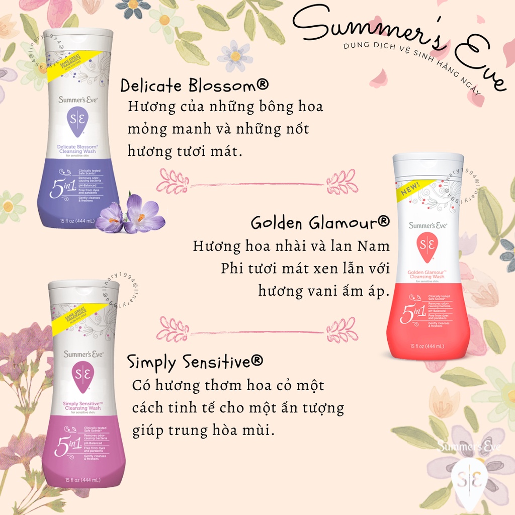 Dung Dịch Vệ Sinh Hằng Ngày Summer's Eve - 444mL