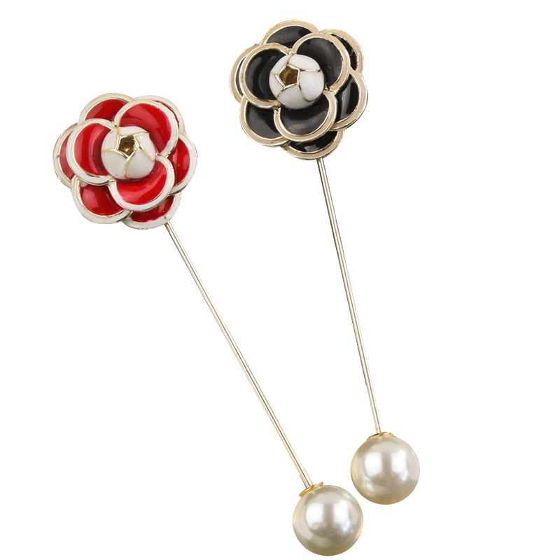 Trâm cài áo hình hoa trà sang trọng