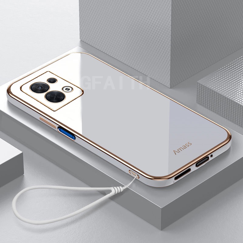 Ốp Điện Thoại Dẻo Nhiều Màu Kèm Dây Đeo Tay Cho OPPO Reno 10 10Pro 9 Pro + / Reno 9 Pro 5G 8T C55 A1 A17 A58