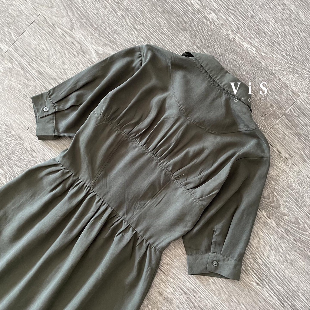 Đầm sơ mi nữ tay dài