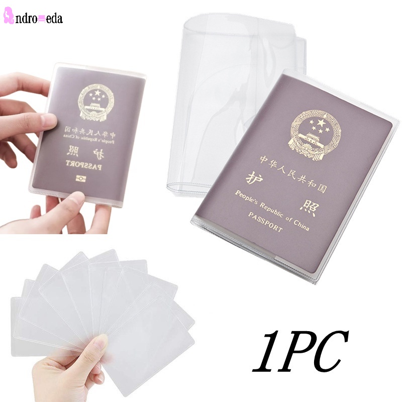 Vỏ Bọc Hộ Chiếu/Thẻ ID/Thẻ ID Bằng PVC Trong Suốt Mặt Nhám Chống Thấm Nước Di Động Tiện Dụng Mang Theo Du Lịch
