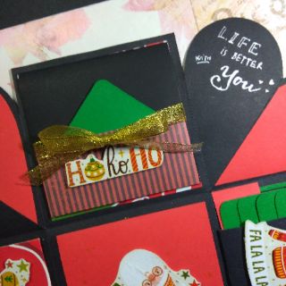 Love box Christmas- explosions box - Size10x10cm