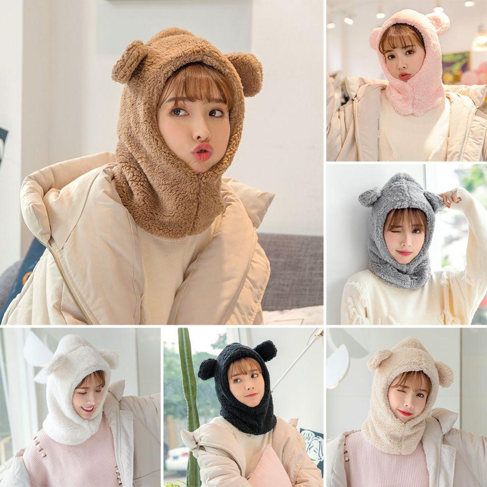 Mũ Tai Gấu Nhồi Bông Dễ Thương Thời Trang Mùa Đông KENT1