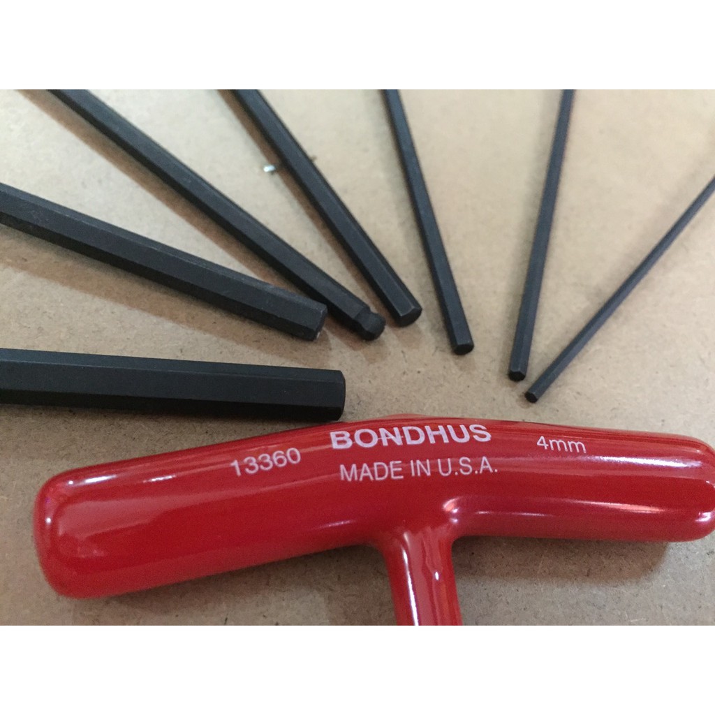 Lục Giác chữ T 3mm sản xuất tại Mỹ hiệu BONDHUS dài 12 cm , 19 cm , 23 cm