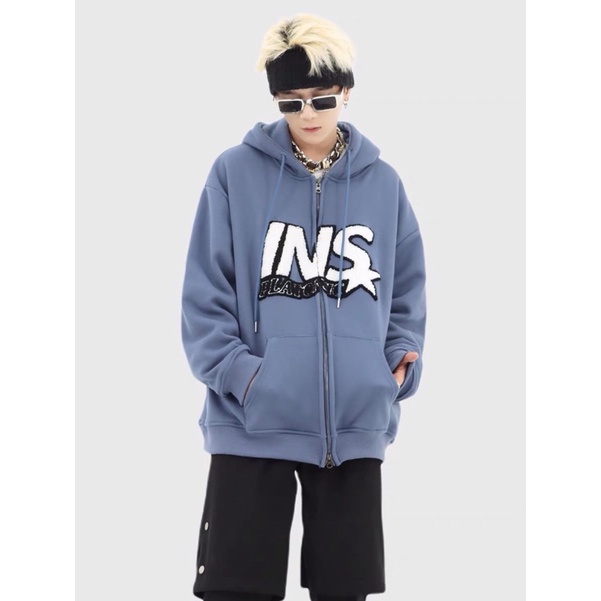 Hoodie zip khoá 2 chiều