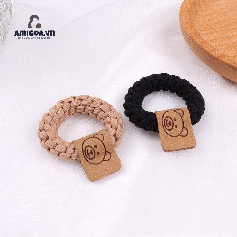 ✨✨Dây Buộc Tóc Cao Su Dày Co Giãn Tốt Thiết Kế Đơn Giản Dễ Thương Thời Trang