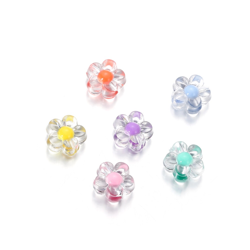 Set 20 Hạt Xâu Chuỗi 12mm Hình Hoa Hướng Dương Dễ Thương