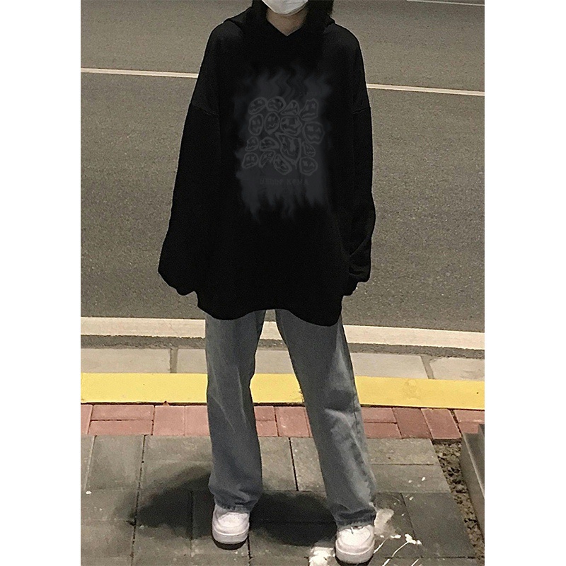 Áo hoodie dài tay oversize phong cách Hàn Quốc thời trang 2021 | WebRaoVat - webraovat.net.vn
