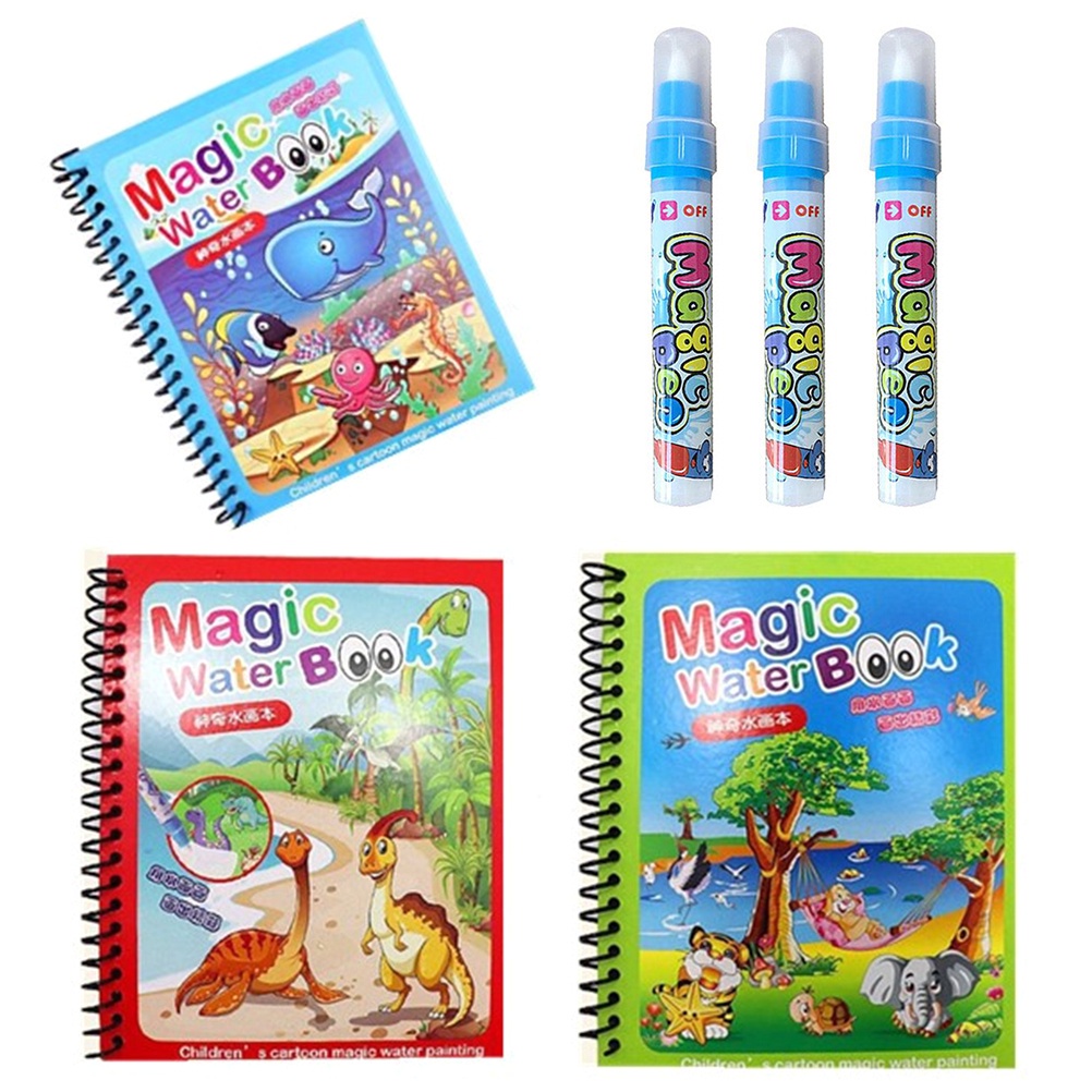 Tranh Tô Màu Nước Ma Thuật, Tập Tô Thần Kỳ Tự Xóa, Tái Sử Dụng Magic water book