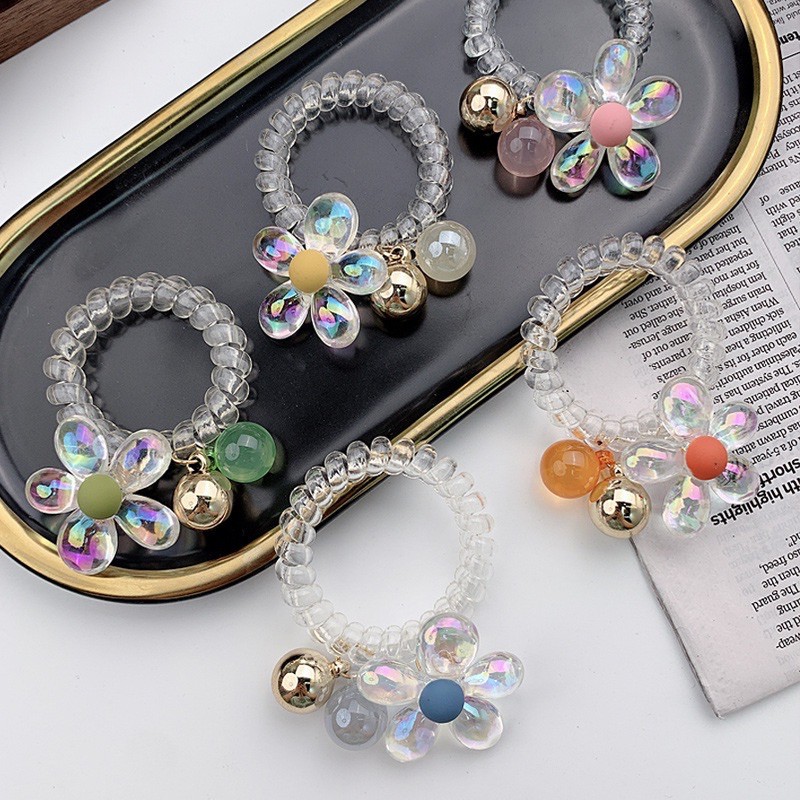 Dây cột tóc thun lò xo hoa thú hoạt hình dễ thương nhiều mẫu TÍM STORE phụ kiện buộc tóc co giãn phong cách hàn quốc