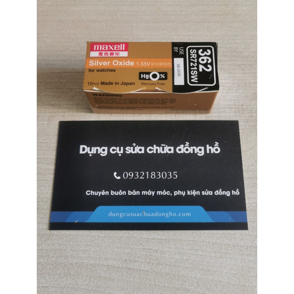 Pin đồng hồ SR721SW 362 Maxell 721 Made in Japan