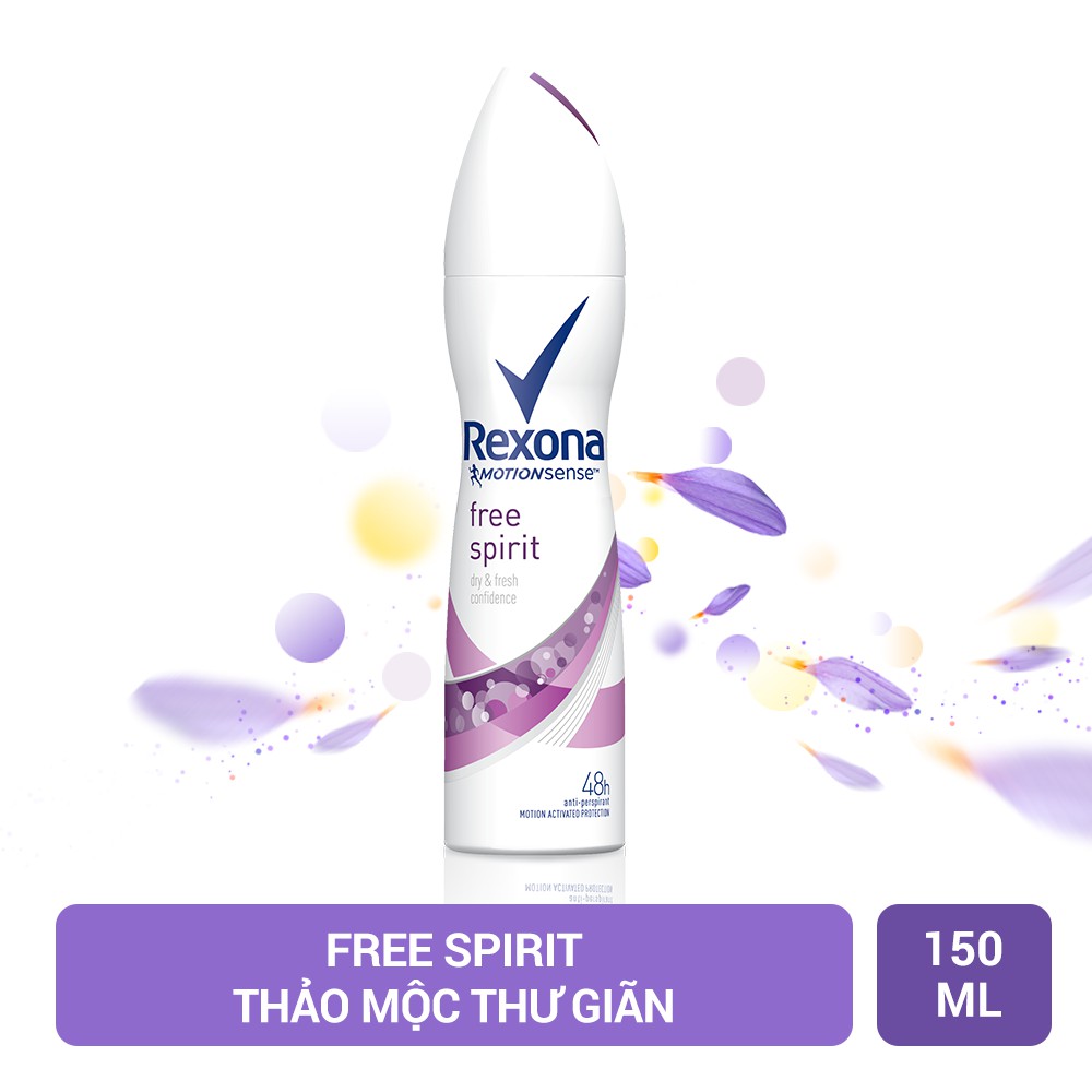 Xịt khử mùi nữ Rexona 150ml:Free Spirit