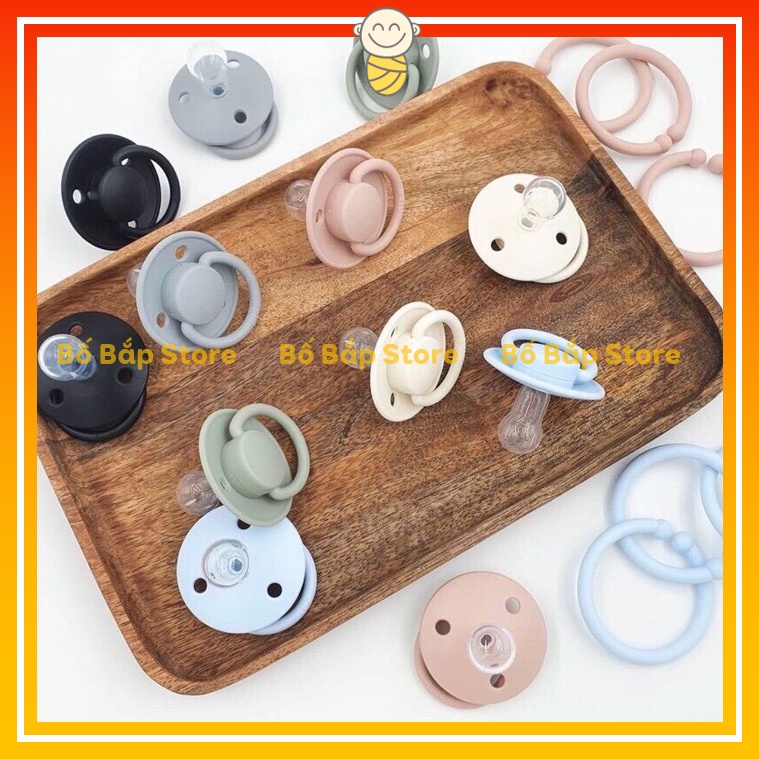 Ti giả Bibs SILICON Delux ⚡𝟭𝟬𝟬% CHÍNH HÃNG⚡ 0 - 36m Đan Mạch Tặng Kèm Hộp Đựng