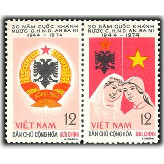Tem sưu tập MS 293 Tem Việt Nam Kỷ Niệm 30 năm quốc khánh nước cộng hòa Anbani