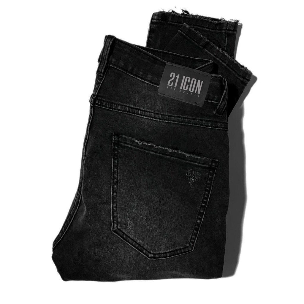 Quần jean nam DOUBLE'D rách gối màu đen JXD | BigBuy360 - bigbuy360.vn