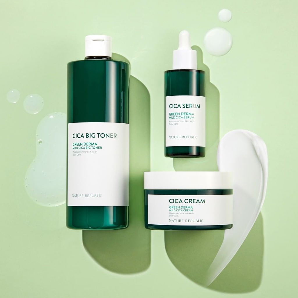 Nước Cân Bằng Rau Má Nature Republic Cica Green Derma Mild Cica Big Toner