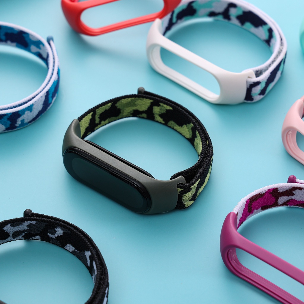 Dây Đeo Nylon Họa Tiết Rằn Ri Cho Đồng Hồ Thông Minh xiaomi Mi band 6 Mi band 7 6 5
