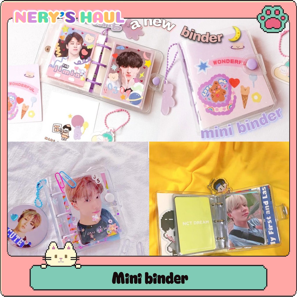 Mini binder ( có kèm sheet ) - sổ tay 3 còng- sổ đựng card 💟