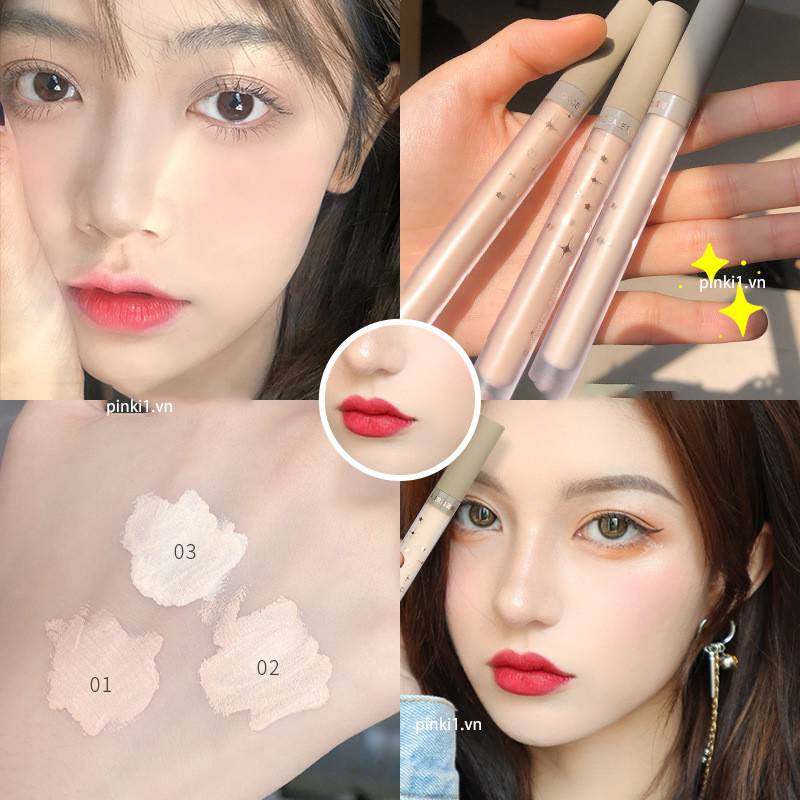 (Hàng Mới Về) Kem Che Khuyết Điểm Dạng Lỏng Dưỡng Ẩm Lâu Trôi Tiện Dụng