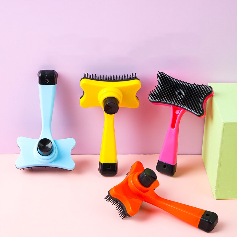 Lược Chải Lông Rụng Chó Mèo Có Nút Bấm Gạt Lông L8099 MIAOCAT