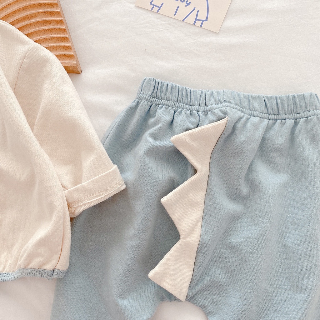 Bộ đồ trẻ em 3 màu thỏ gấu khủng long cute đáng yêu, quần có họa tiết theo động vật