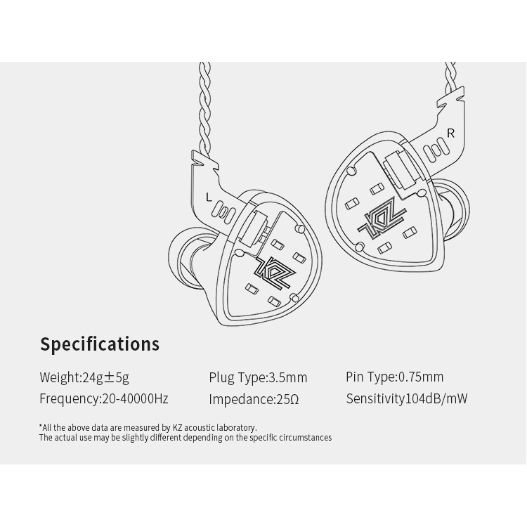 Set tai nghe nhét tai có dây cho người dùng nghiệp dư KZ ES4